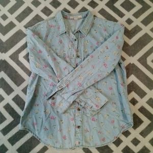 Pre-owned Condition Adam Levine Button Down Long Sleeve Top sz L